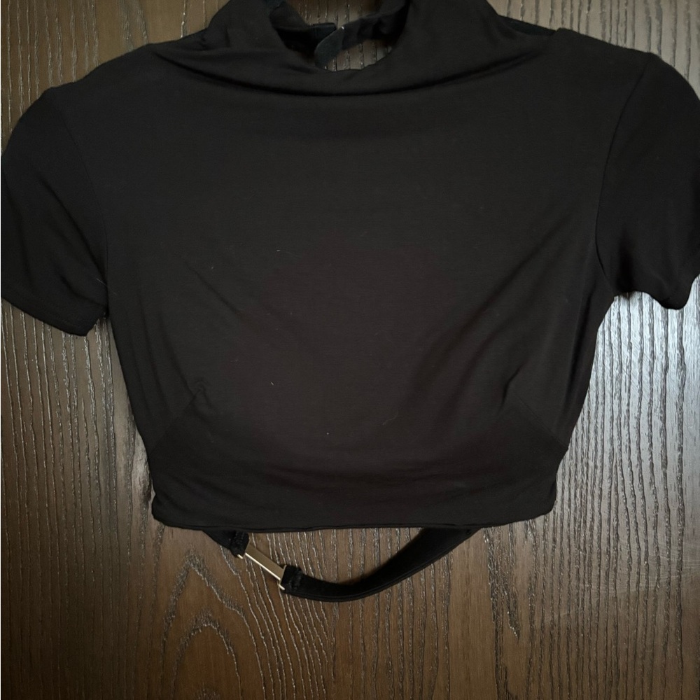 Classic Black Women's Crop Top,size S - Picture 6 of 9